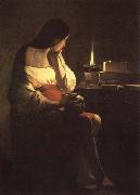 LA TOUR, Georges de The Magdalen with the Nightlighe oil on canvas